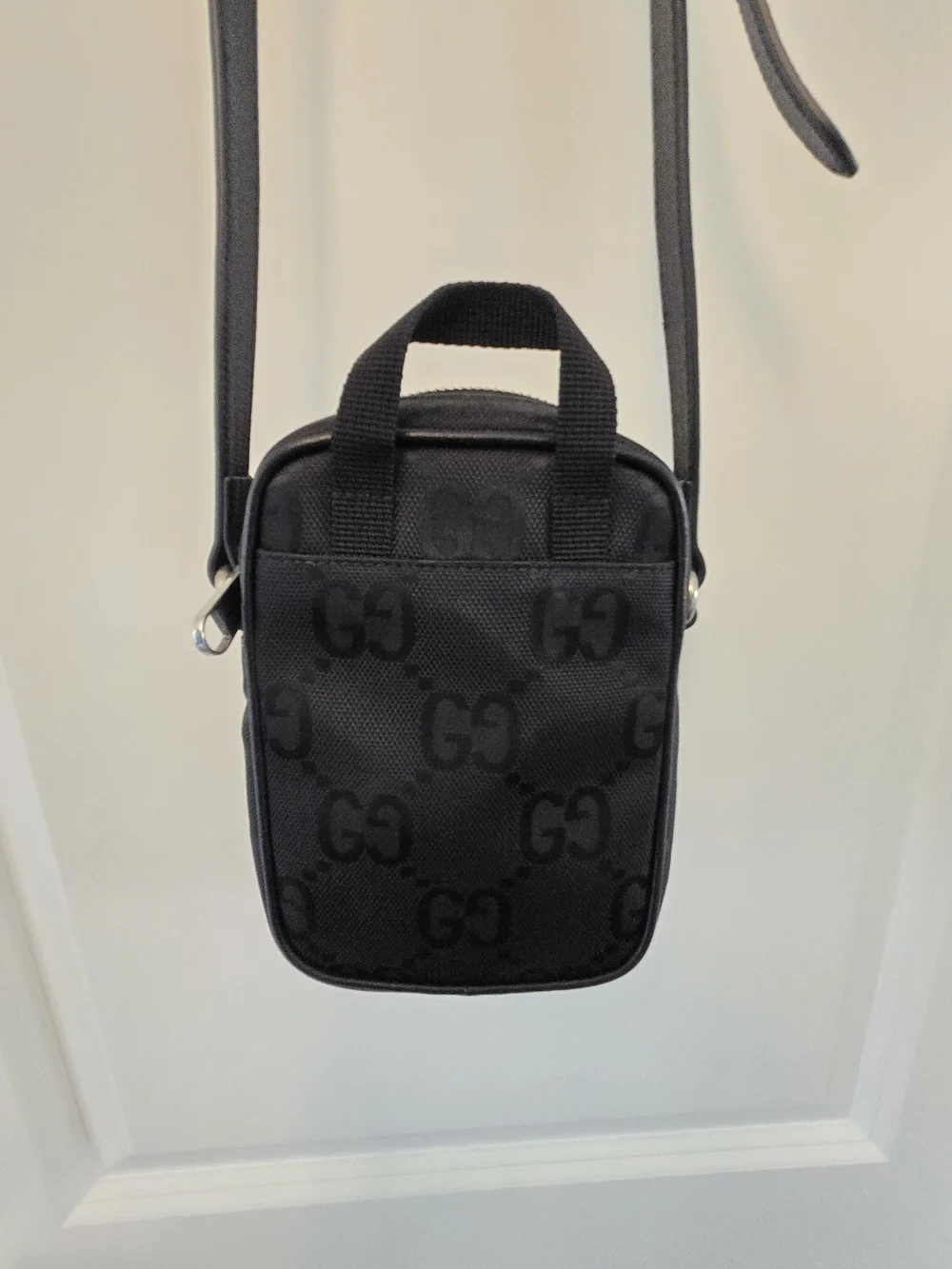 Authentic Gucci Black Mini Crossbody Off The Grid GG Bag